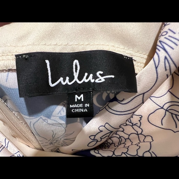 NWT Blush and Navy Blue Floral Print Satin Maxi Dress - Picture 8 of 9